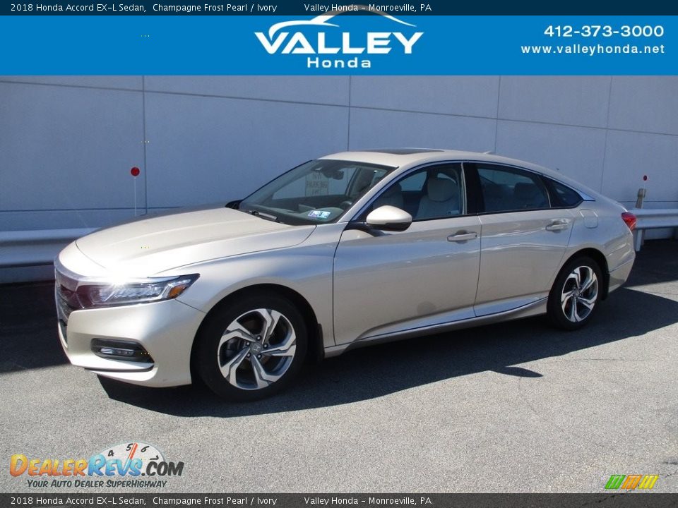 2018 Honda Accord EX-L Sedan Champagne Frost Pearl / Ivory Photo #1