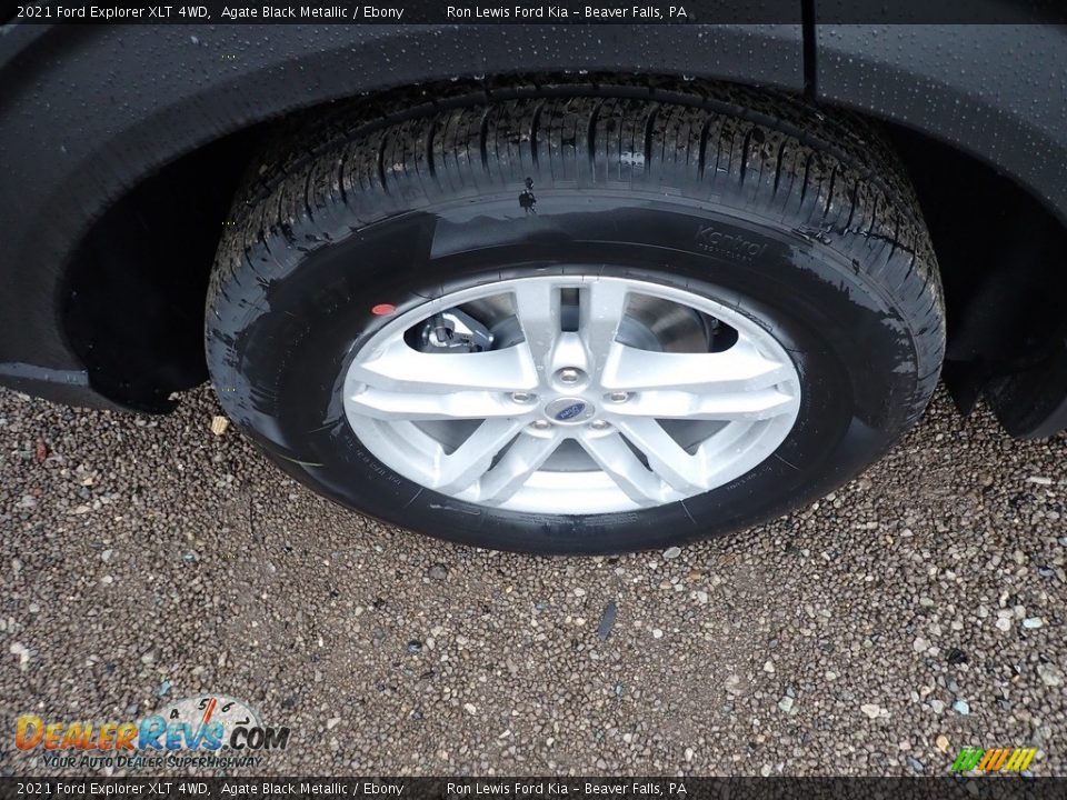 2021 Ford Explorer XLT 4WD Agate Black Metallic / Ebony Photo #9