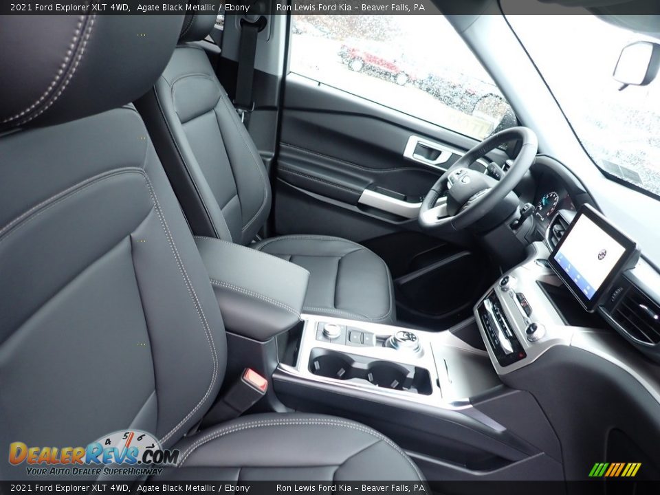 2021 Ford Explorer XLT 4WD Agate Black Metallic / Ebony Photo #11