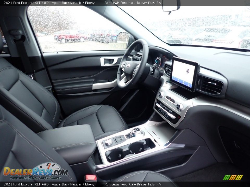 2021 Ford Explorer XLT 4WD Agate Black Metallic / Ebony Photo #12