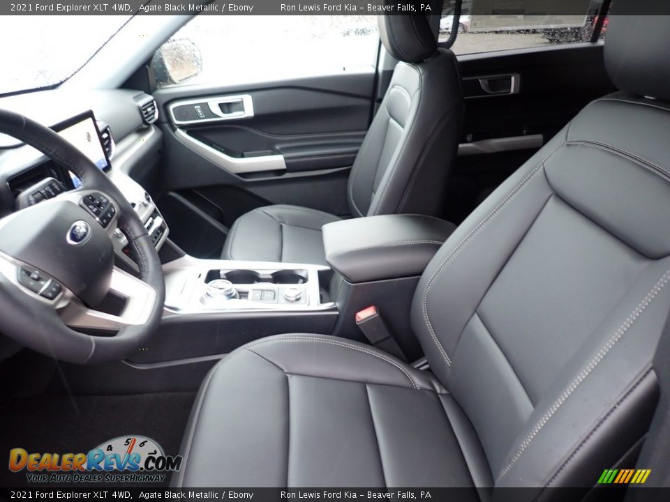 2021 Ford Explorer XLT 4WD Agate Black Metallic / Ebony Photo #14