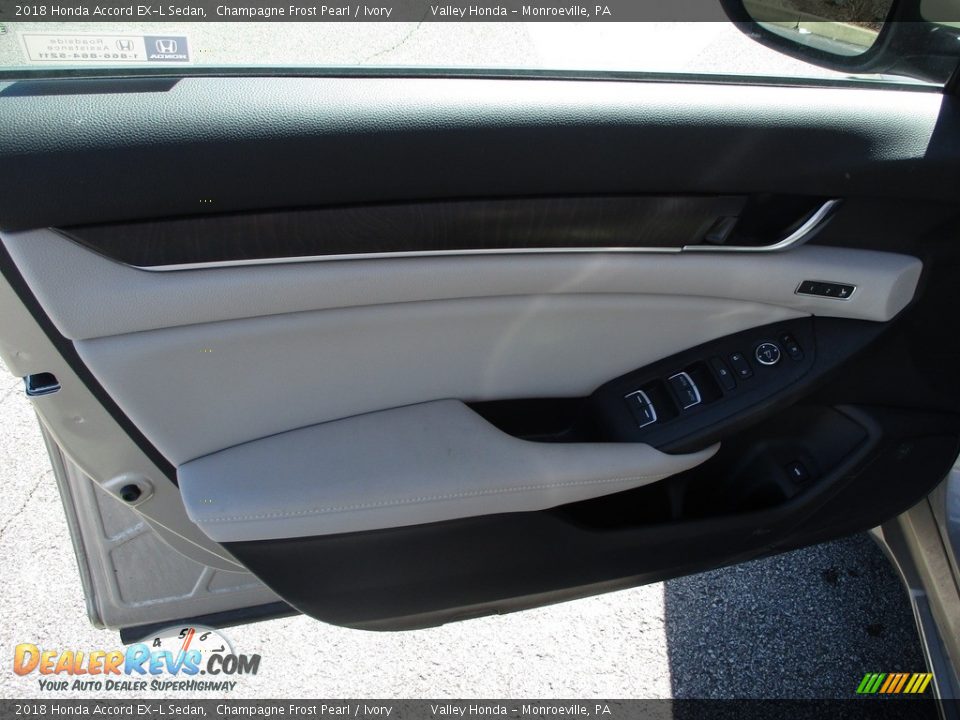 2018 Honda Accord EX-L Sedan Champagne Frost Pearl / Ivory Photo #9