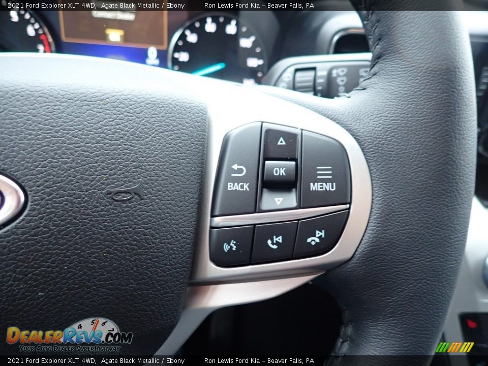 2021 Ford Explorer XLT 4WD Agate Black Metallic / Ebony Photo #19