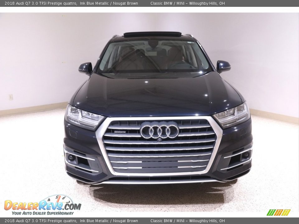 2018 Audi Q7 3.0 TFSI Prestige quattro Ink Blue Metallic / Nougat Brown Photo #2