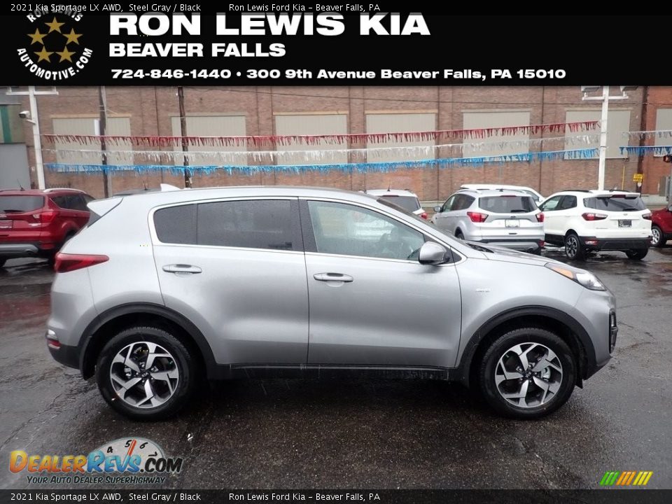 2021 Kia Sportage LX AWD Steel Gray / Black Photo #1