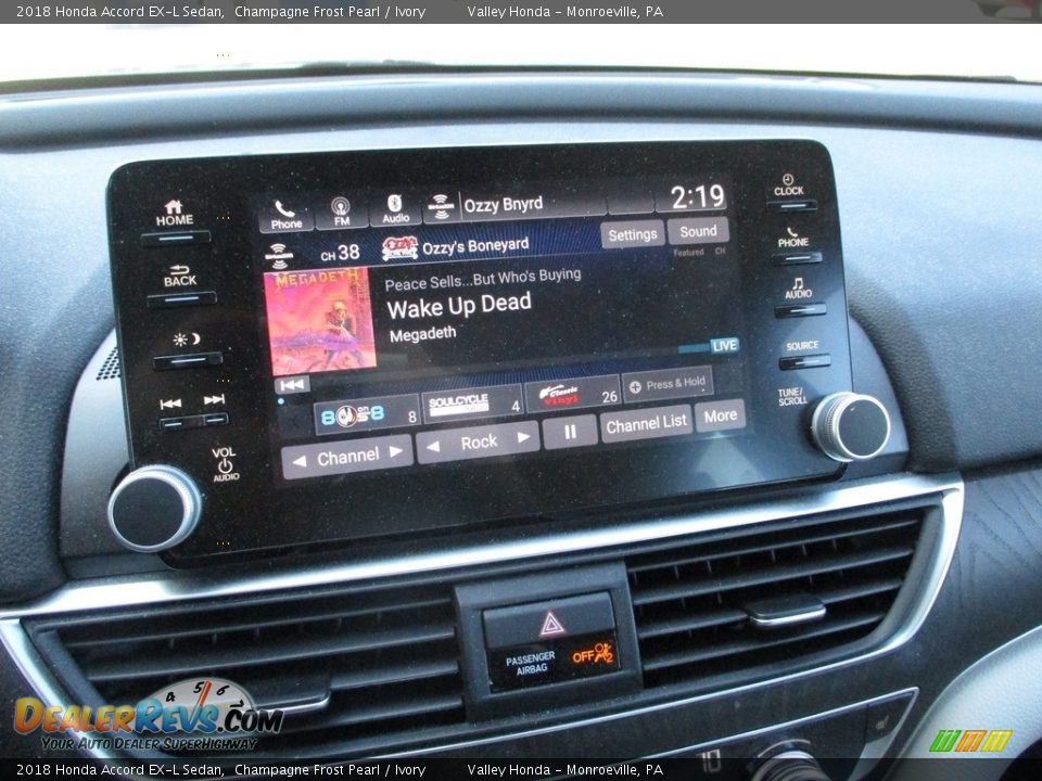 2018 Honda Accord EX-L Sedan Champagne Frost Pearl / Ivory Photo #14