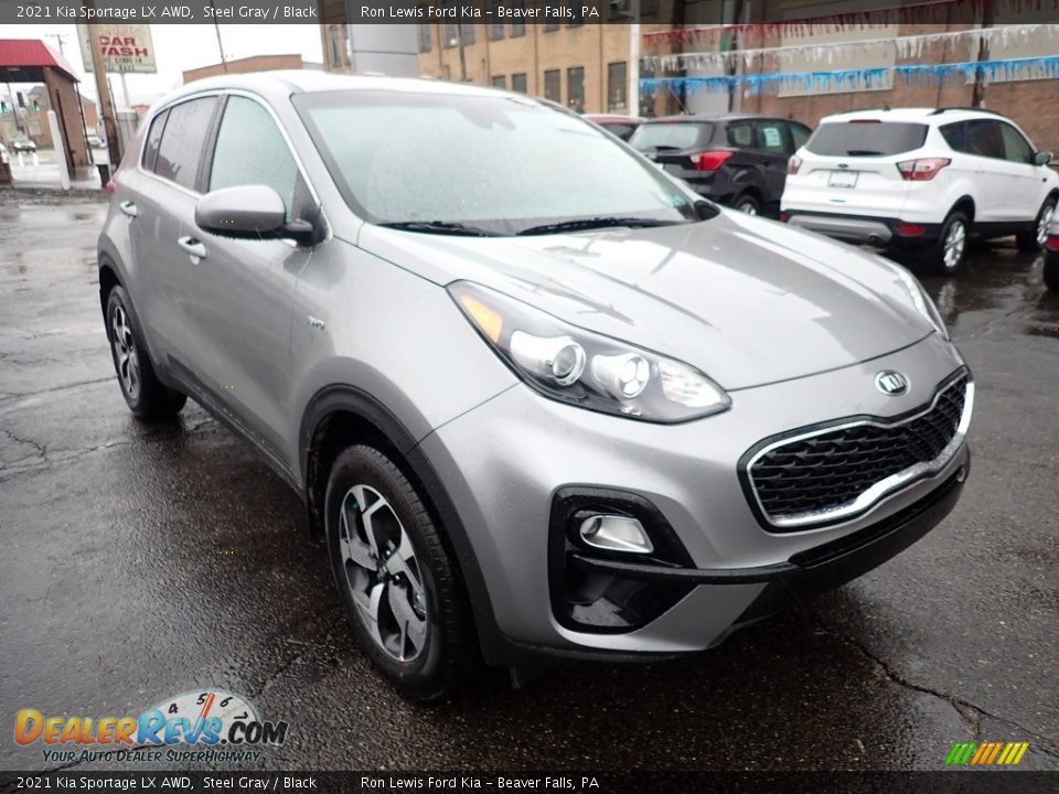 2021 Kia Sportage LX AWD Steel Gray / Black Photo #3