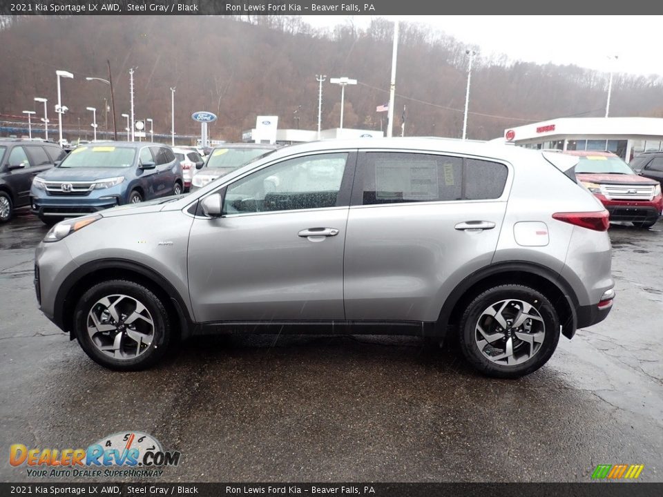 2021 Kia Sportage LX AWD Steel Gray / Black Photo #6