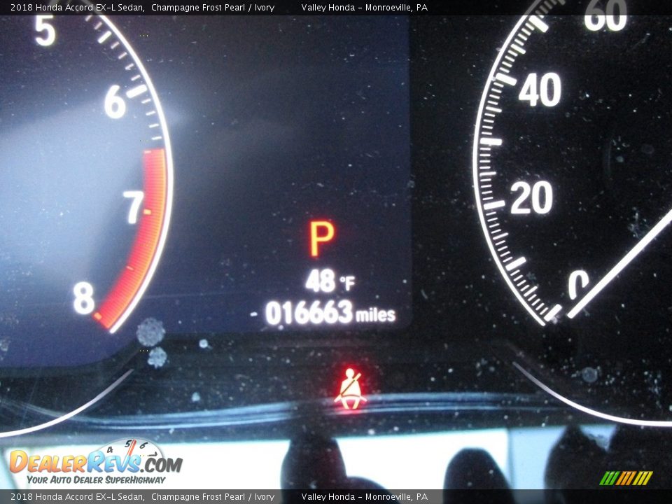 2018 Honda Accord EX-L Sedan Champagne Frost Pearl / Ivory Photo #20