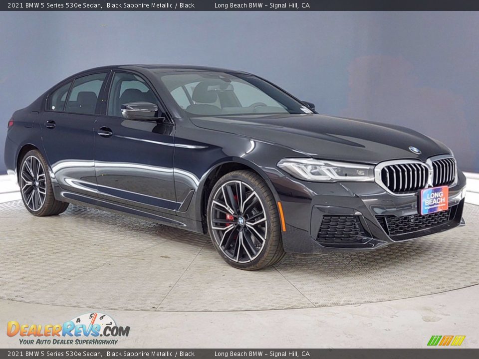 2021 BMW 5 Series 530e Sedan Black Sapphire Metallic / Black Photo #27