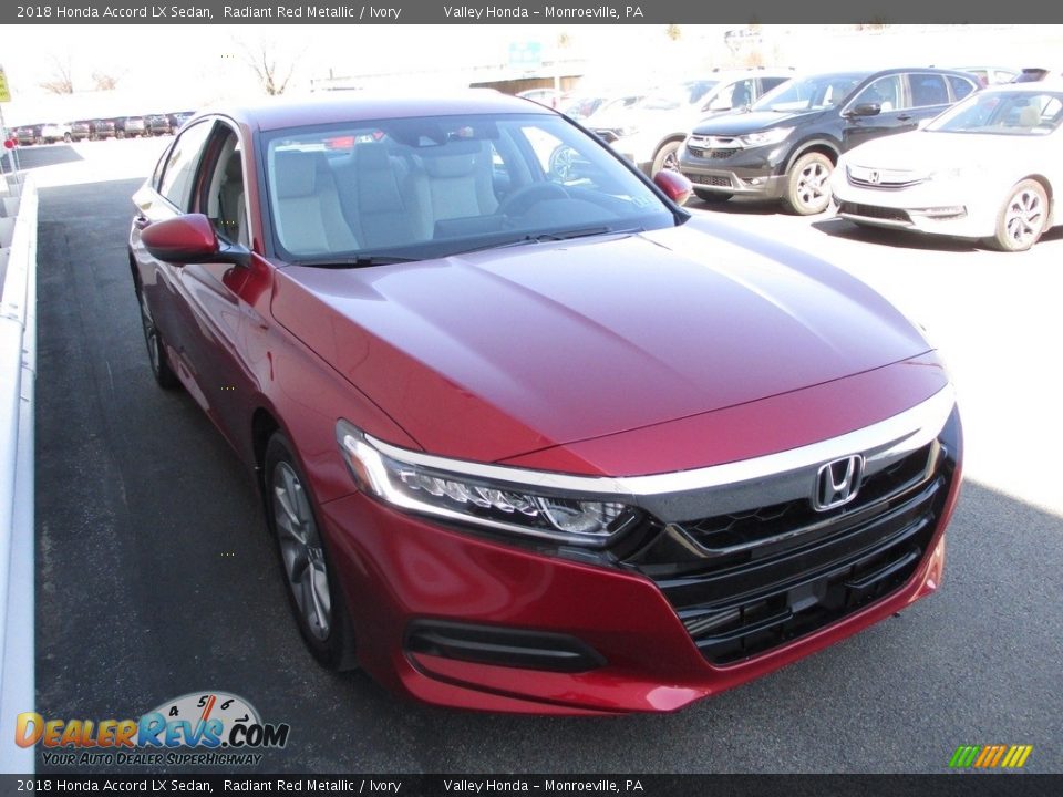 2018 Honda Accord LX Sedan Radiant Red Metallic / Ivory Photo #7