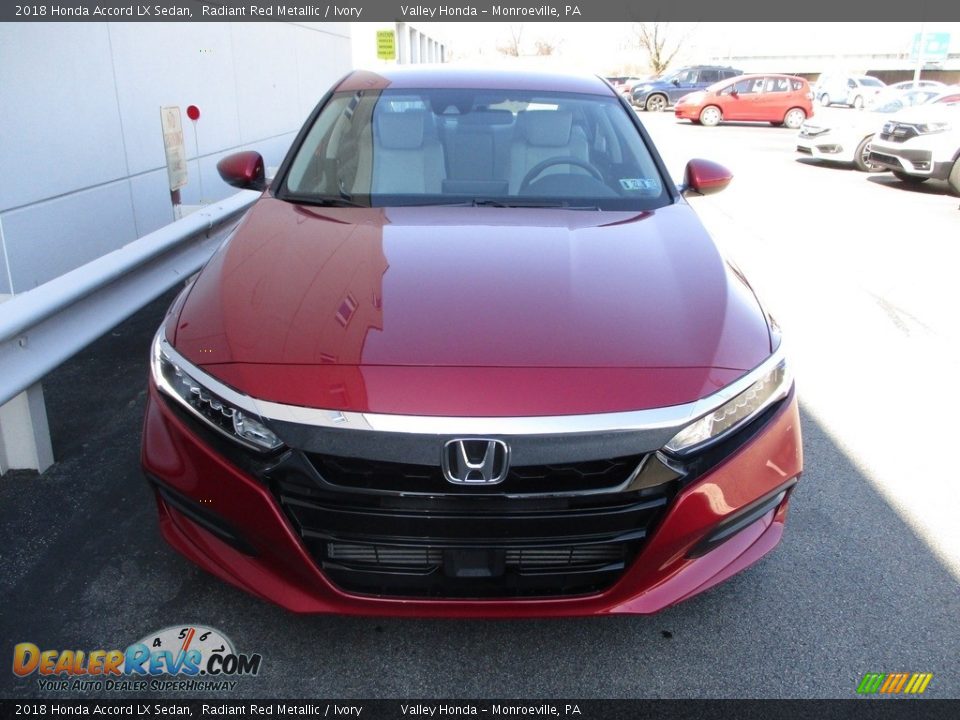 2018 Honda Accord LX Sedan Radiant Red Metallic / Ivory Photo #8