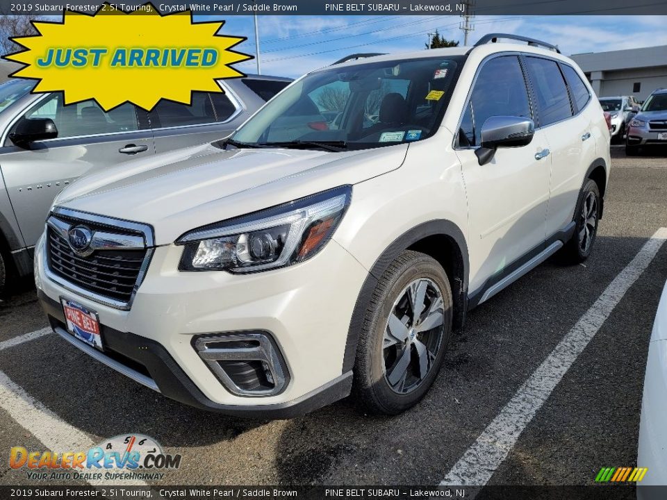 2019 Subaru Forester 2.5i Touring Crystal White Pearl / Saddle Brown Photo #1