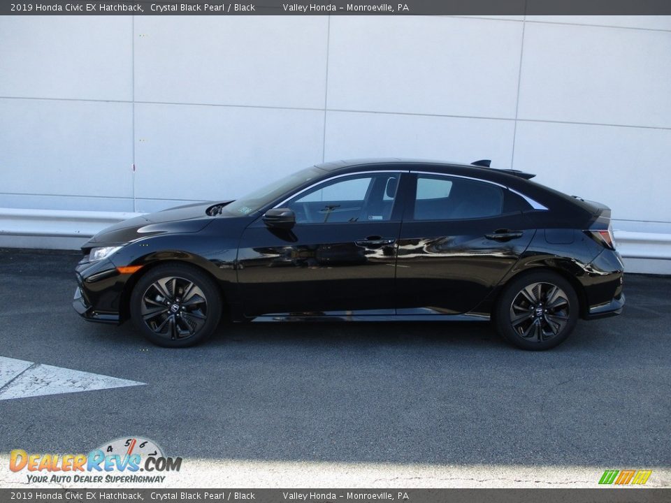 2019 Honda Civic EX Hatchback Crystal Black Pearl / Black Photo #2