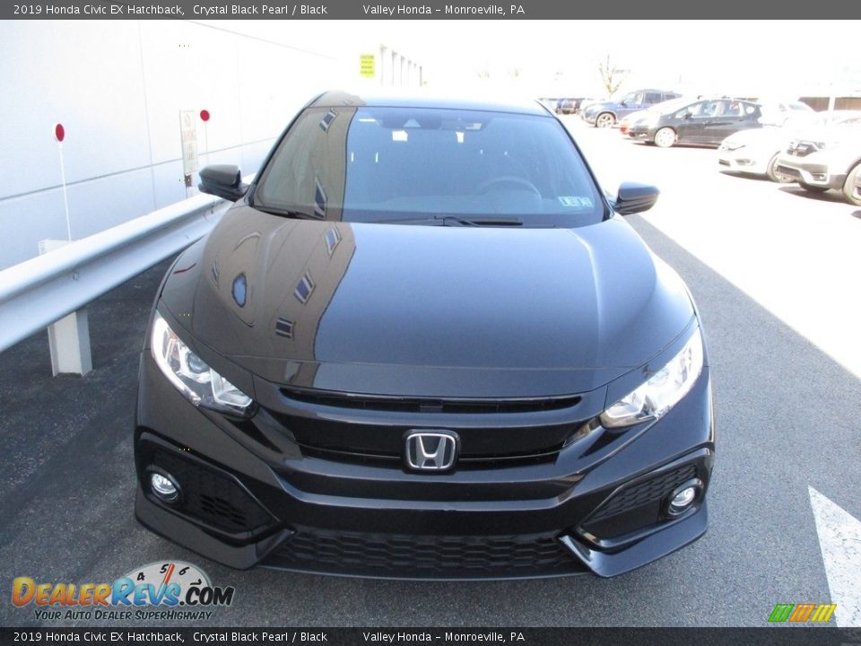 2019 Honda Civic EX Hatchback Crystal Black Pearl / Black Photo #8