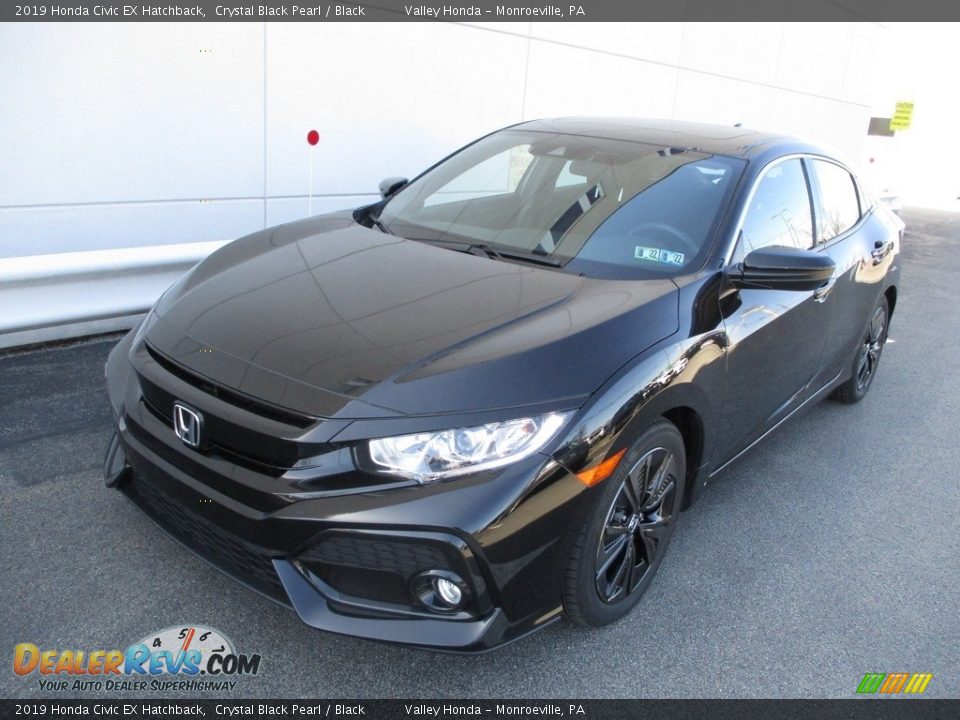 2019 Honda Civic EX Hatchback Crystal Black Pearl / Black Photo #9