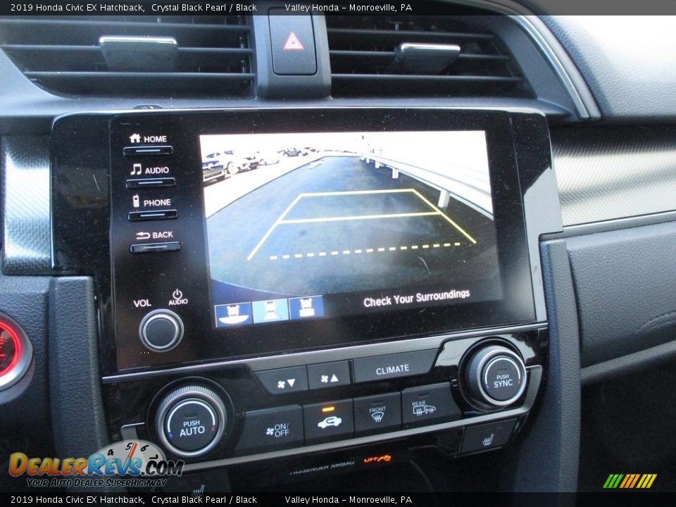 2019 Honda Civic EX Hatchback Crystal Black Pearl / Black Photo #16