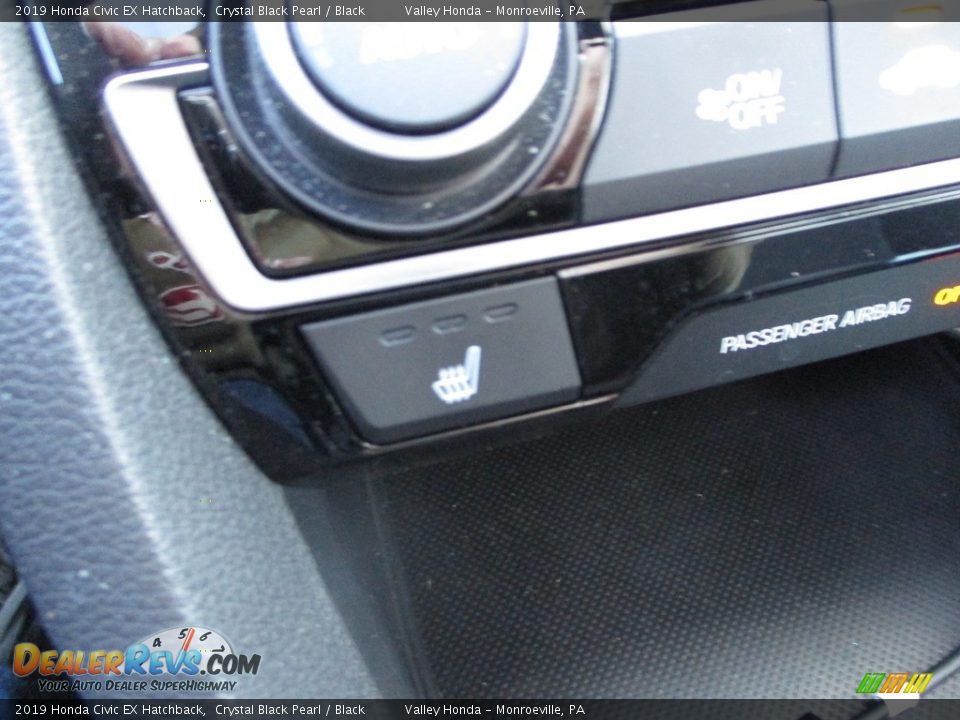 2019 Honda Civic EX Hatchback Crystal Black Pearl / Black Photo #18