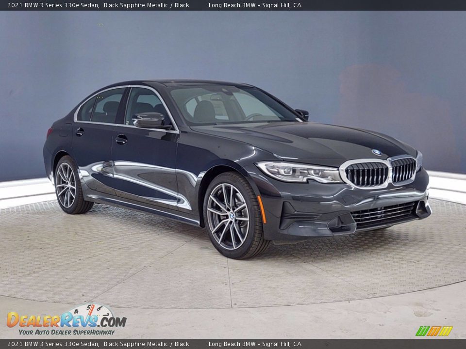 2021 BMW 3 Series 330e Sedan Black Sapphire Metallic / Black Photo #27