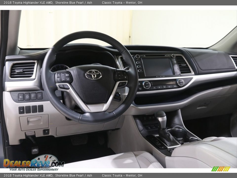 2018 Toyota Highlander XLE AWD Shoreline Blue Pearl / Ash Photo #6