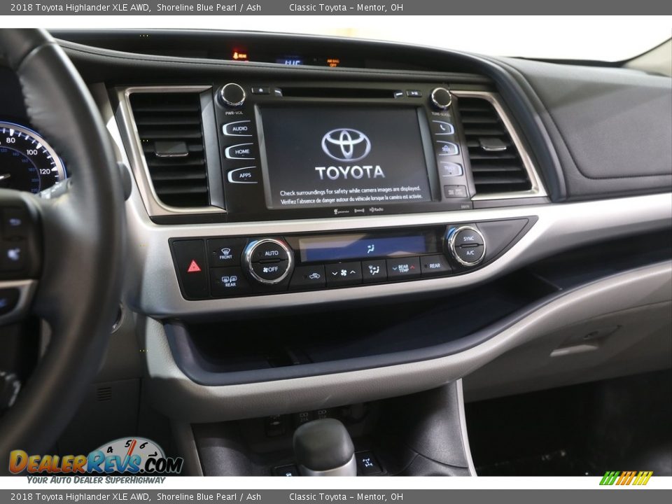 2018 Toyota Highlander XLE AWD Shoreline Blue Pearl / Ash Photo #9