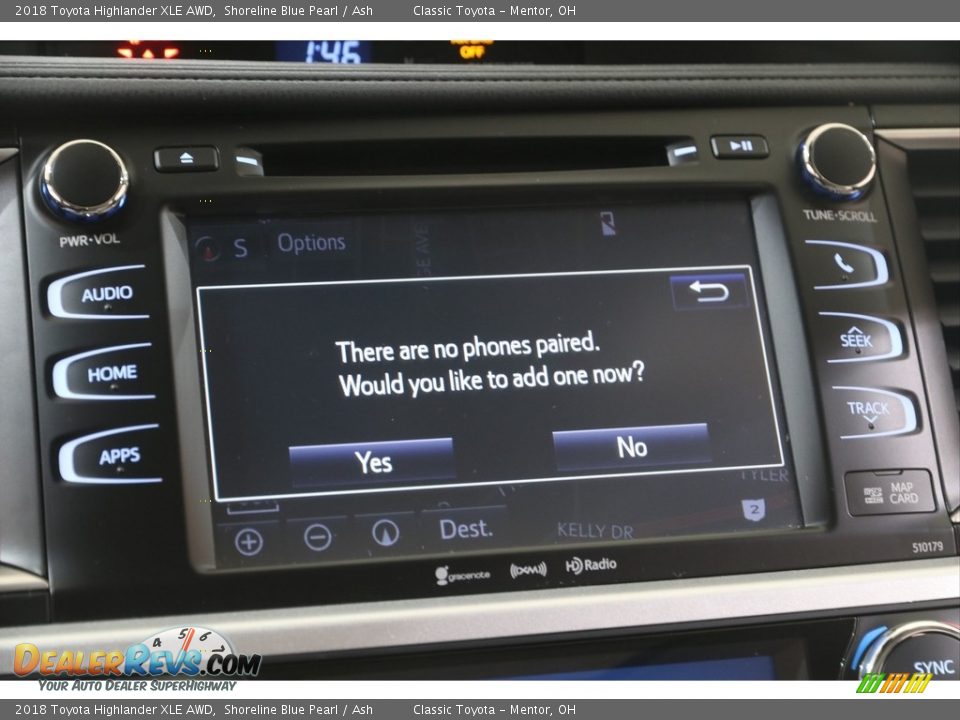 2018 Toyota Highlander XLE AWD Shoreline Blue Pearl / Ash Photo #11