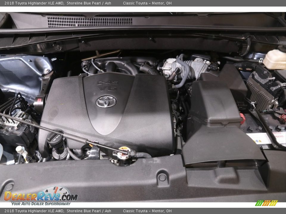 2018 Toyota Highlander XLE AWD Shoreline Blue Pearl / Ash Photo #21
