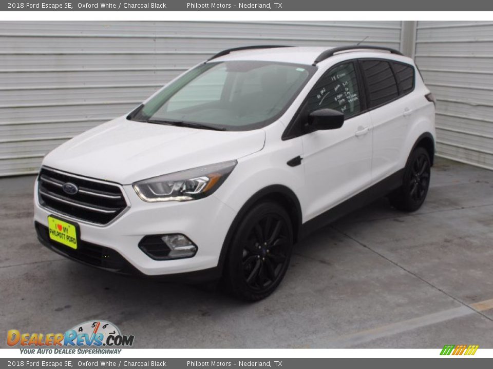 2018 Ford Escape SE Oxford White / Charcoal Black Photo #4