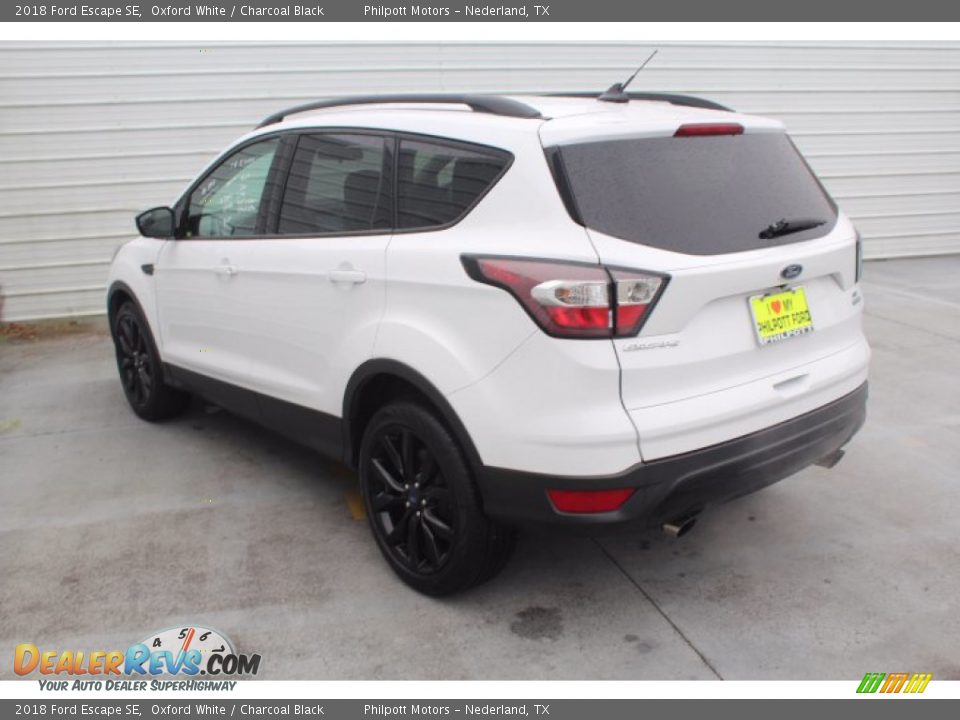 2018 Ford Escape SE Oxford White / Charcoal Black Photo #7