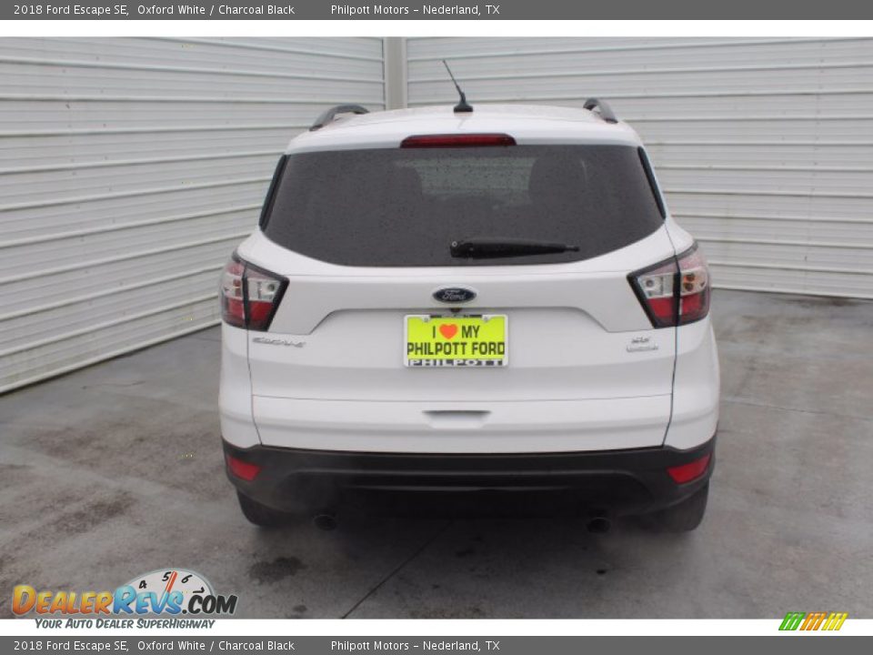 2018 Ford Escape SE Oxford White / Charcoal Black Photo #8
