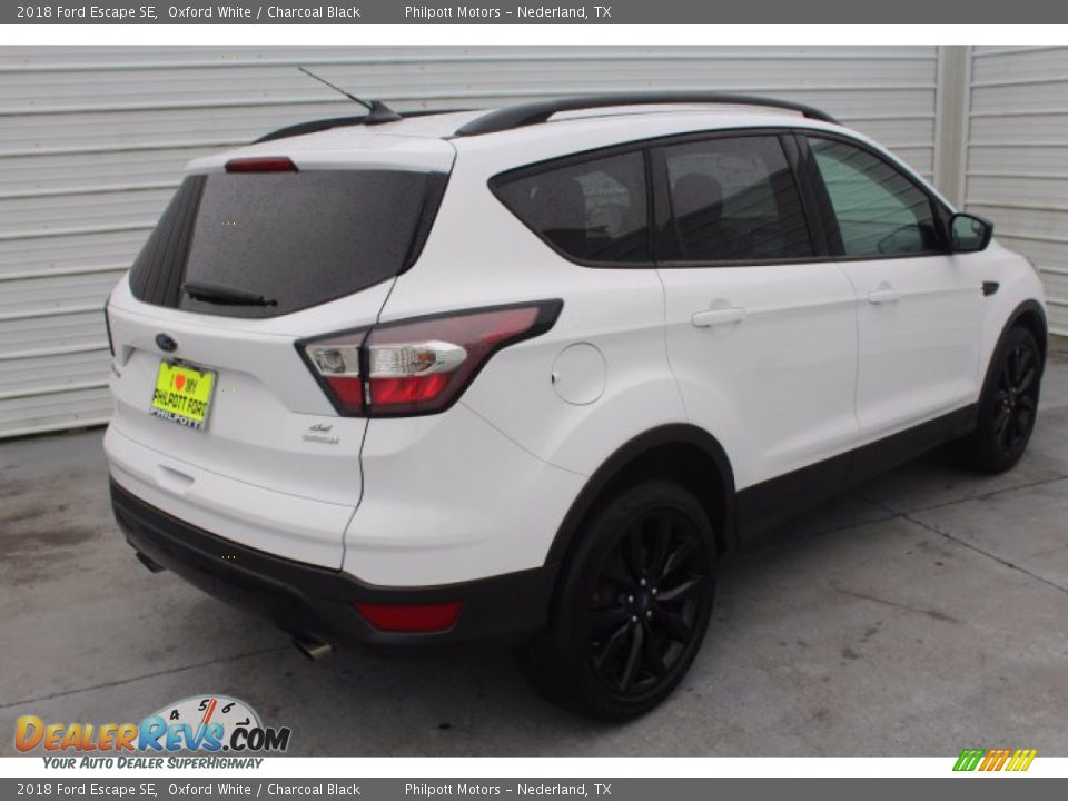 2018 Ford Escape SE Oxford White / Charcoal Black Photo #9