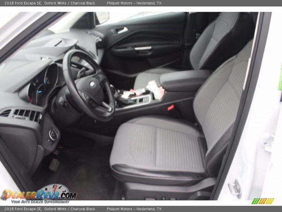 2018 Ford Escape SE Oxford White / Charcoal Black Photo #12