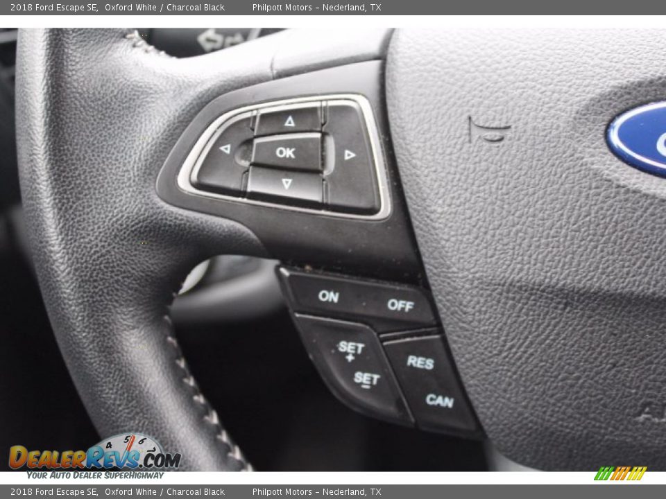 2018 Ford Escape SE Oxford White / Charcoal Black Photo #13