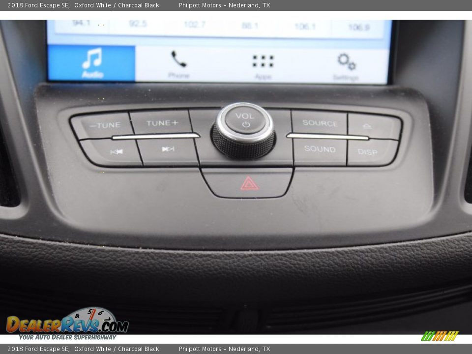 2018 Ford Escape SE Oxford White / Charcoal Black Photo #18