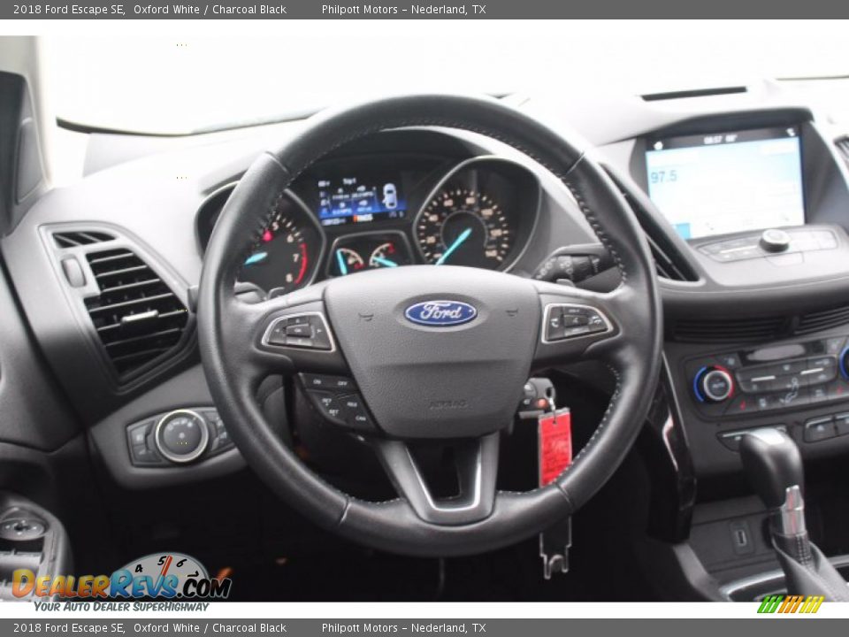 2018 Ford Escape SE Oxford White / Charcoal Black Photo #24