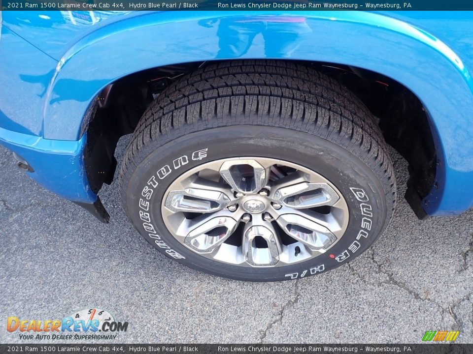 2021 Ram 1500 Laramie Crew Cab 4x4 Hydro Blue Pearl / Black Photo #2