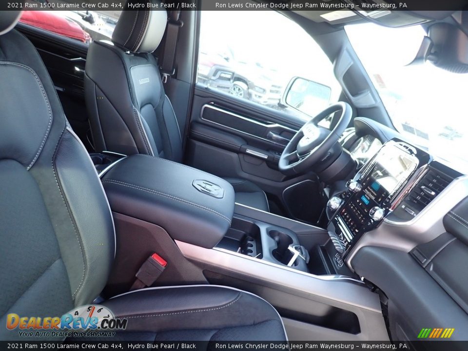 2021 Ram 1500 Laramie Crew Cab 4x4 Hydro Blue Pearl / Black Photo #11