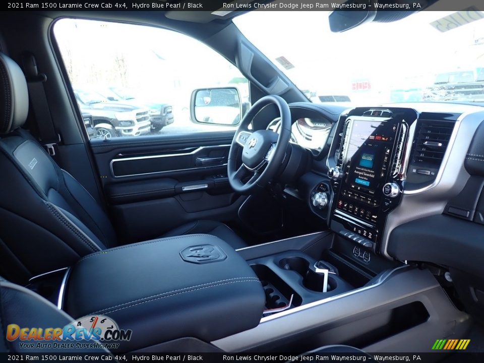 2021 Ram 1500 Laramie Crew Cab 4x4 Hydro Blue Pearl / Black Photo #12