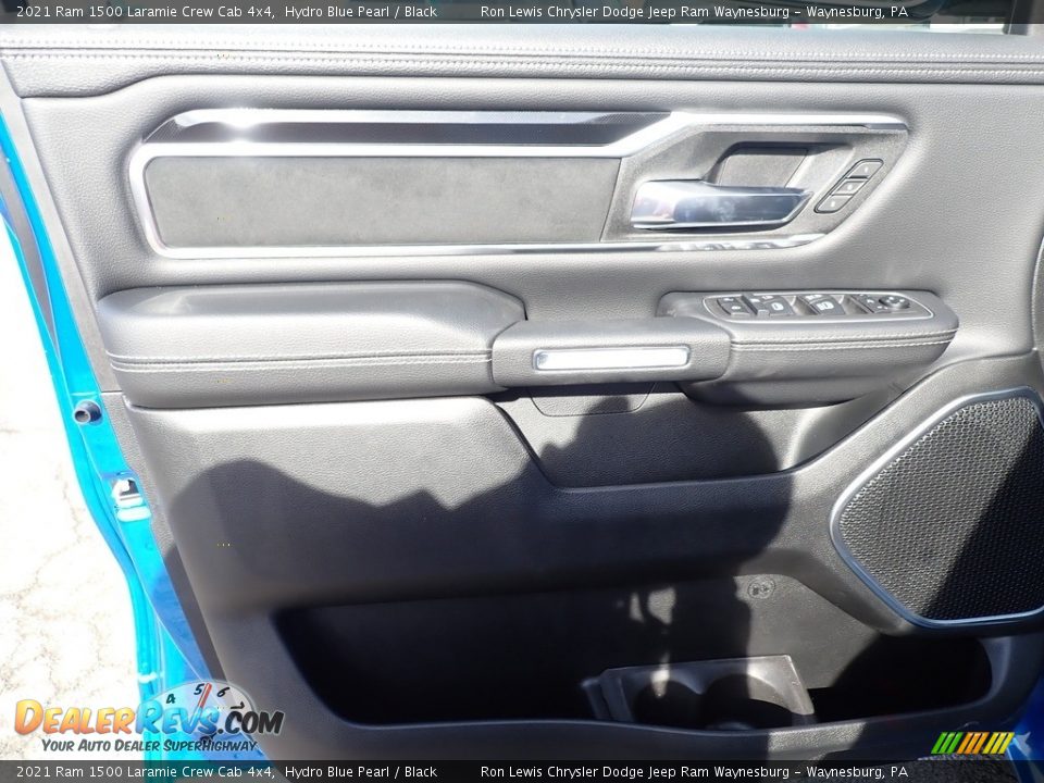 2021 Ram 1500 Laramie Crew Cab 4x4 Hydro Blue Pearl / Black Photo #14