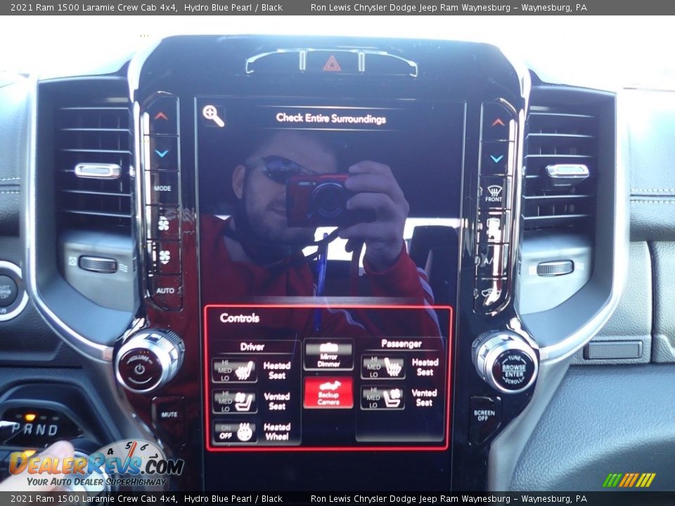2021 Ram 1500 Laramie Crew Cab 4x4 Hydro Blue Pearl / Black Photo #17
