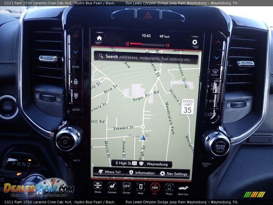 2021 Ram 1500 Laramie Crew Cab 4x4 Hydro Blue Pearl / Black Photo #19