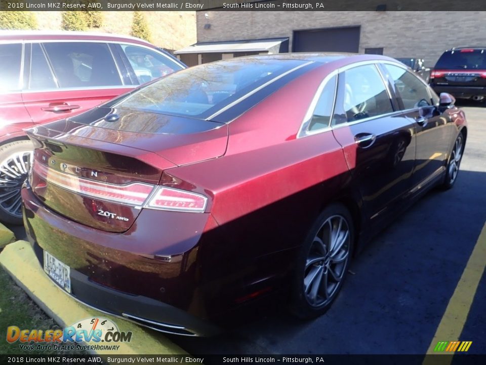 2018 Lincoln MKZ Reserve AWD Burgundy Velvet Metallic / Ebony Photo #3