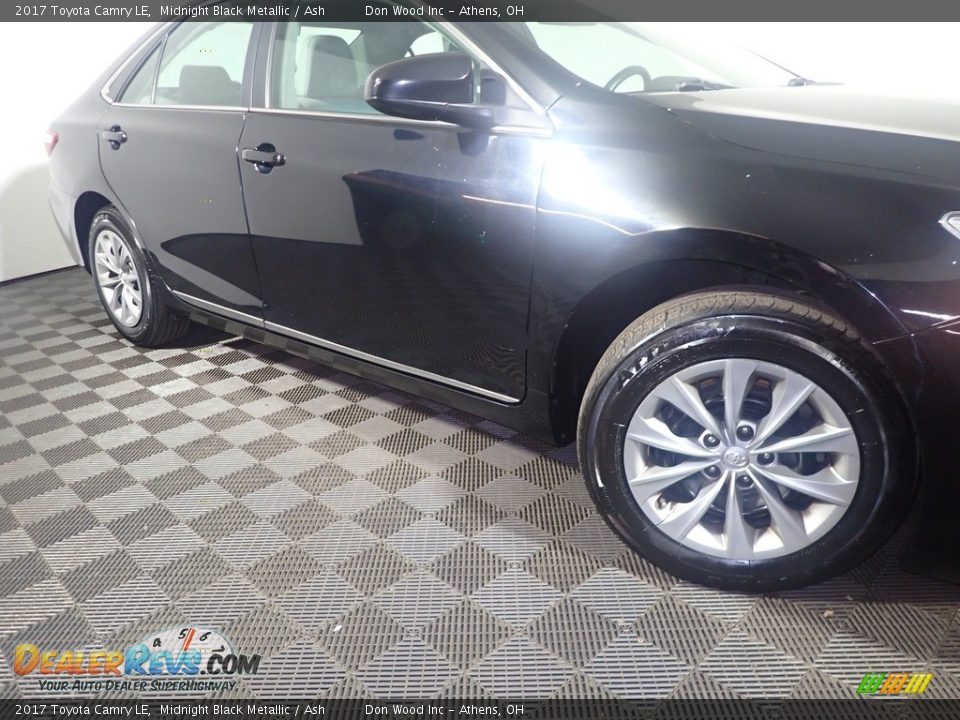 2017 Toyota Camry LE Midnight Black Metallic / Ash Photo #4