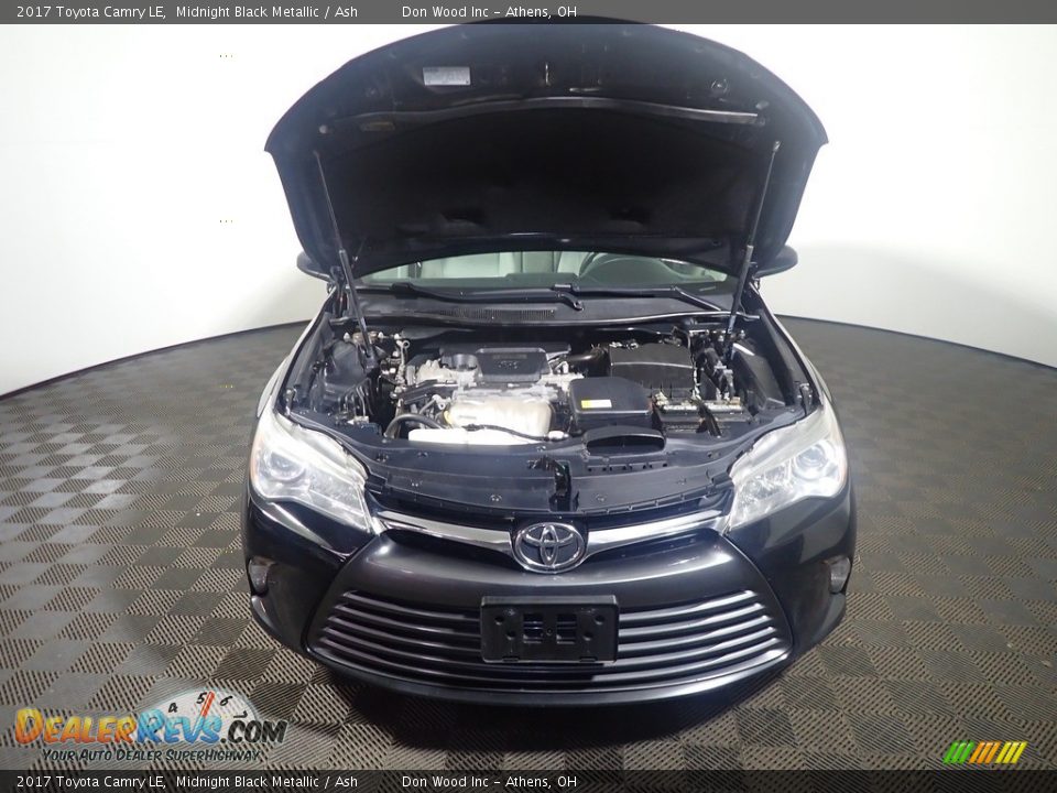 2017 Toyota Camry LE Midnight Black Metallic / Ash Photo #6