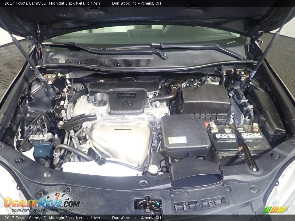 2017 Toyota Camry LE Midnight Black Metallic / Ash Photo #7