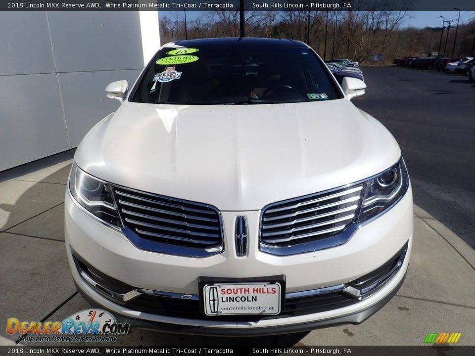 2018 Lincoln MKX Reserve AWD White Platinum Metallic Tri-Coat / Terracotta Photo #9