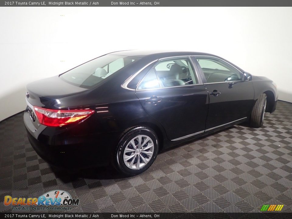 2017 Toyota Camry LE Midnight Black Metallic / Ash Photo #17