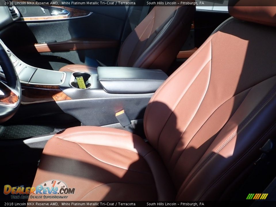 2018 Lincoln MKX Reserve AWD White Platinum Metallic Tri-Coat / Terracotta Photo #15