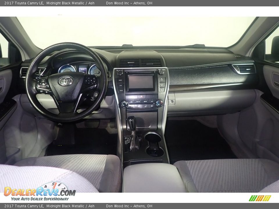 2017 Toyota Camry LE Midnight Black Metallic / Ash Photo #24