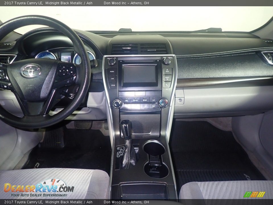 2017 Toyota Camry LE Midnight Black Metallic / Ash Photo #25